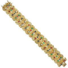 Gem-set "Fan" Link Bracelet by Boucheron