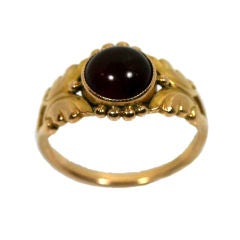 Georg Jensen 18kt gold ring with carnelian