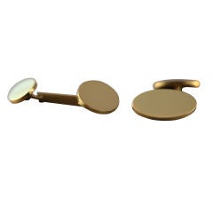 Classic Oval Disc Cufflinks by Alfred Dunhill