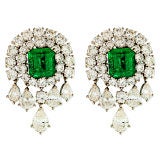 Superb Emerald and Diamond Earrings by Van Cleef & Arpels