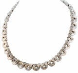 BOUCHERON 18K White Gold Scroll Necklace