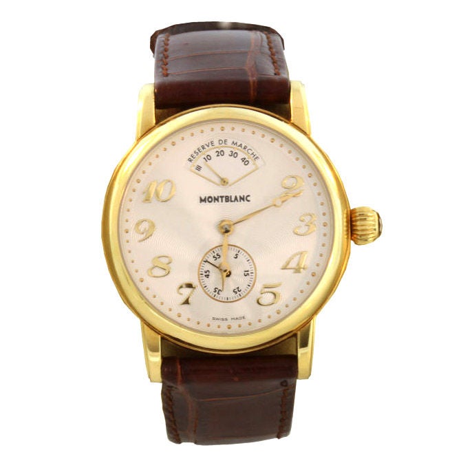 Montblanc Meisterstuck Power Reserve 35mm Gold Watch