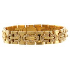 CARTIER Gold and Diamond Panther Link Bracelet