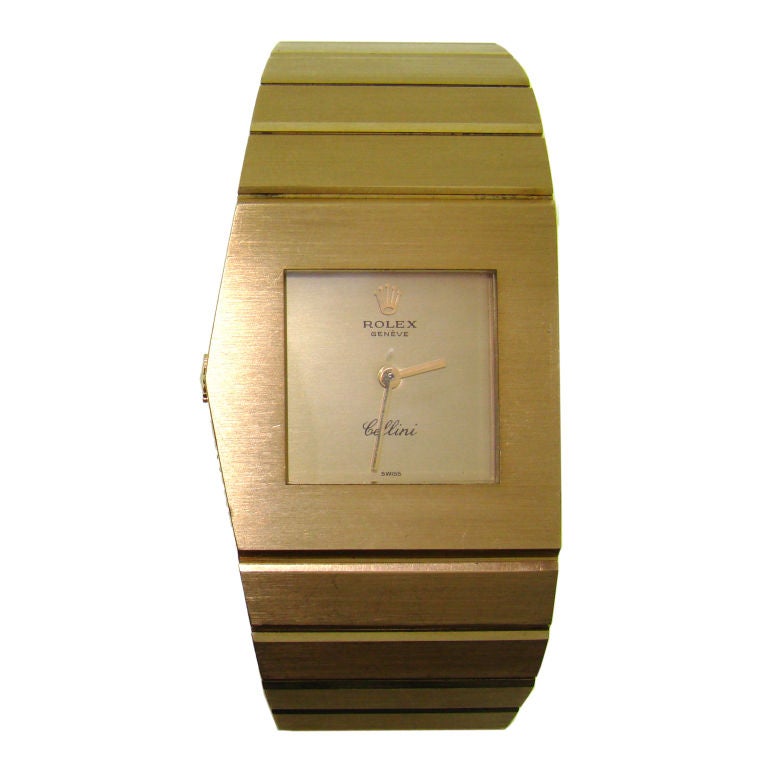 1970's 'King Midas' New Condition 18K Yellow Gold Rolex Cellini