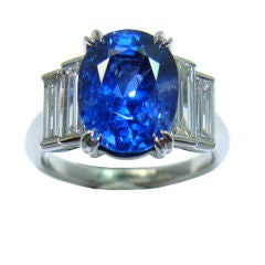 No-Heat Burmese Sapphire Ring in Platinum