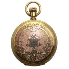14K Gelbgold Amerikanische Waltham Taschenuhr