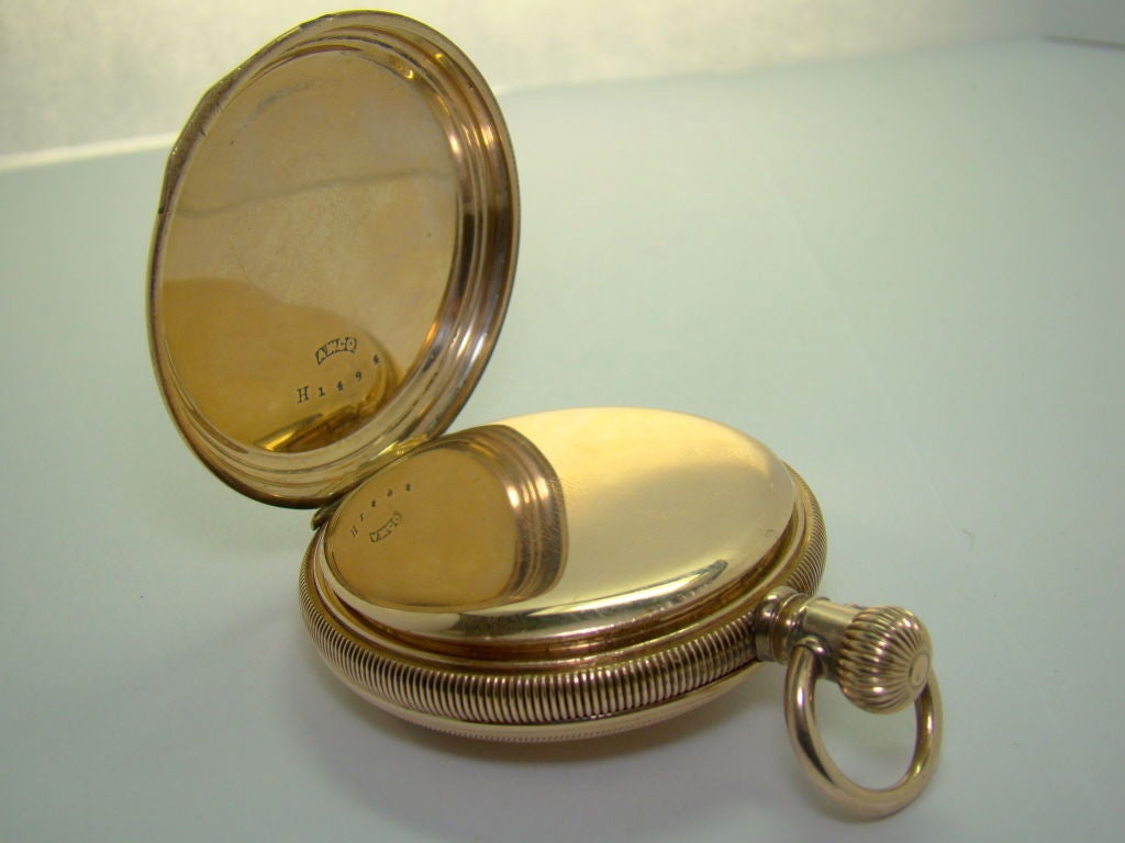 Victorian 14K Yellow Gold American Waltham Pocket Watch