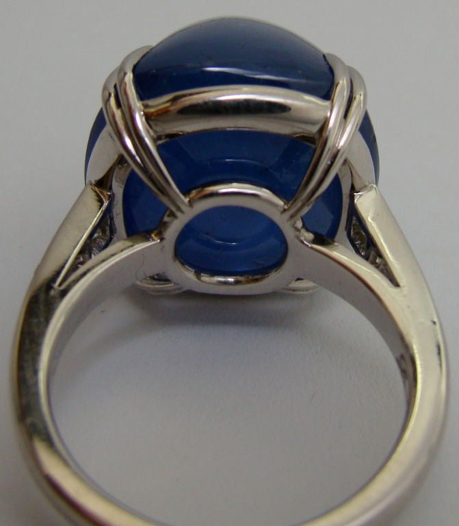 Ceylon Sapphire, Diamond & 18K White Gold Ring 2