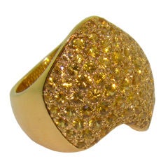 Van Cleef & Arpels 18K Yellow Gold & Yellow Sapphire Ring