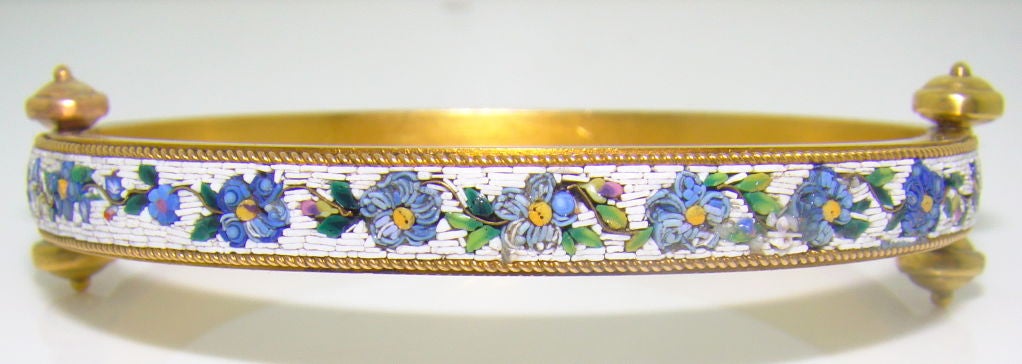 "Night & Day" Double-Sided Micro-Mosaic Victorian Bangle