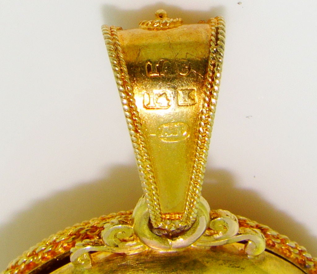 Etruscan Filigree Yellow Gold Locket 4