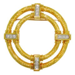 Tiffany 
Co. 18K Yellow Gold 
Diamond Brooch