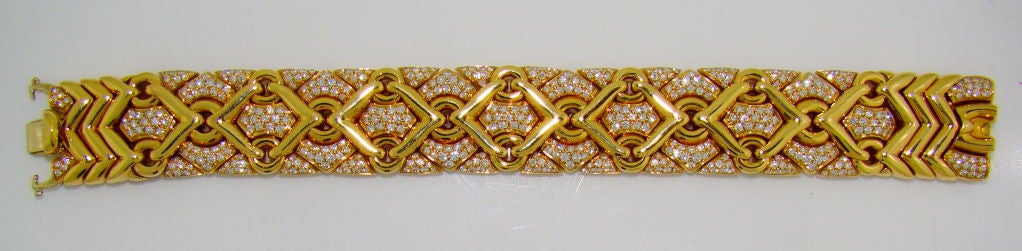 Bvlgari 18K Yellow Gold & Diamond Bracelet 3
