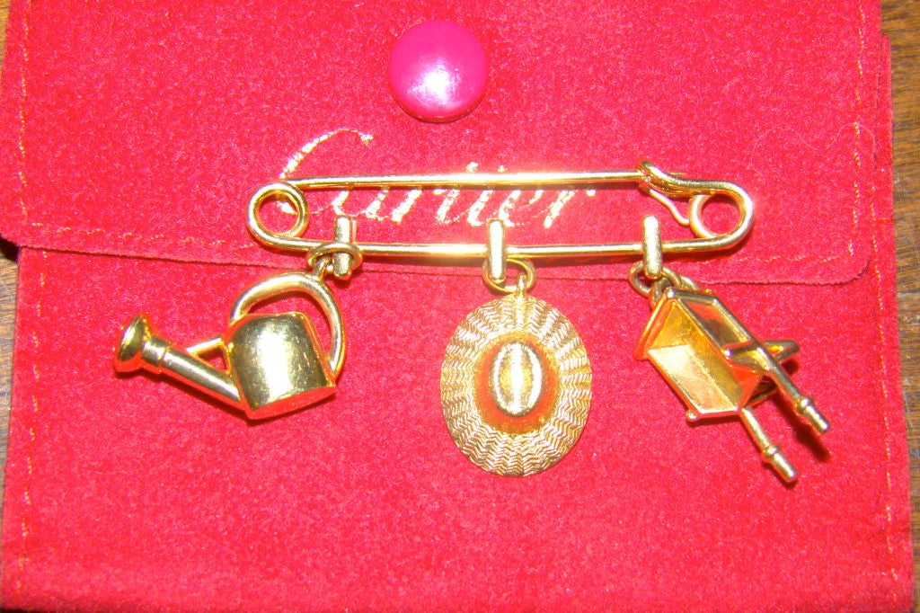 cartier safety pin earrings