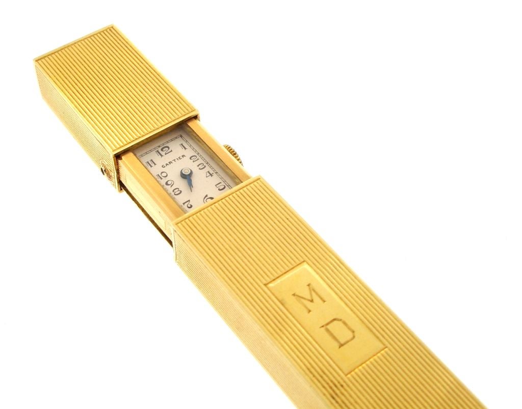 A unique compact in 18K yellow from the estate of Marion Davies (of William Randolph Hearst). Signed Cartier, C 1920