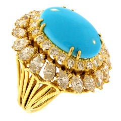 David Webb Turquoise Ring
