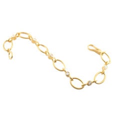 22Kt Gold and Diamond Link Bracelet