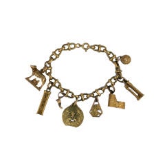18k Italienisches Motiv-Charm-Armband