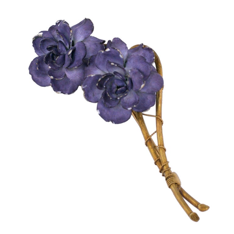 Tiffany Enamel Violets, Late 19th Century For Sale