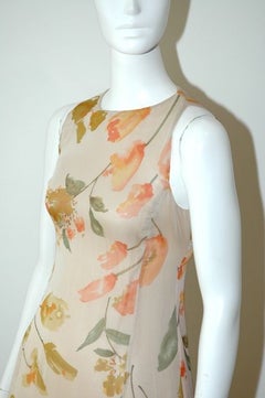 Valentino Floral Silk Chiffon Gown