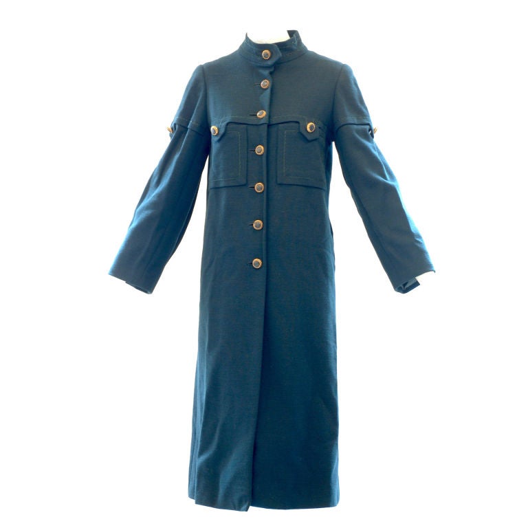 1979 Chanel Haute Couture Military-style Coat