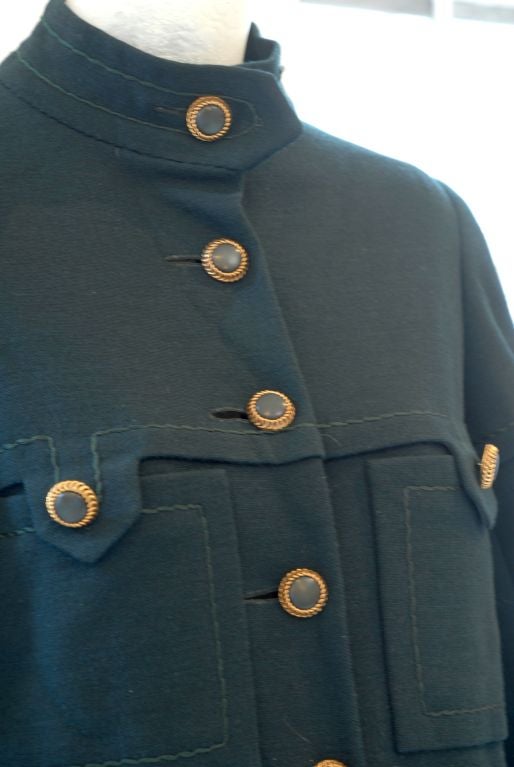 Women's 1979 Chanel Haute Couture Military-style Coat