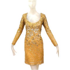 1980s Lace and Embroidered Christian Dior haute couture Dress