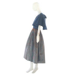 1970s Madame Gres Dress with Small Capelet