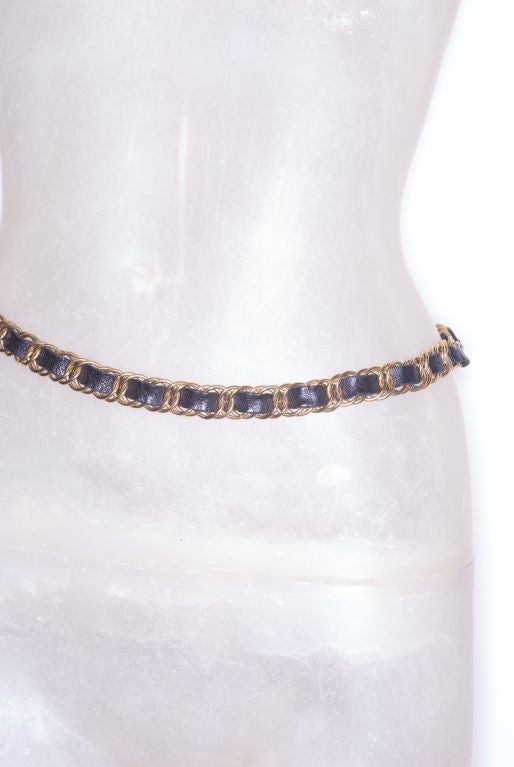 Chanel Double Link Chain and Leather Belt