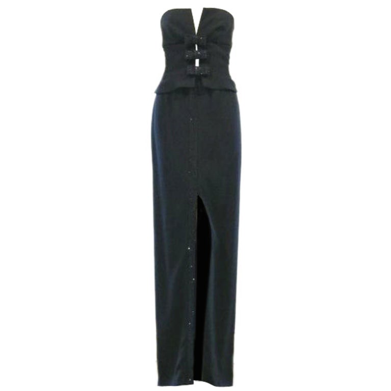 Christian Dior Beaded Le Smoking Gown For Sale