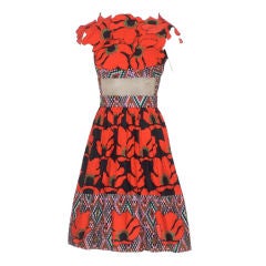 Vintage 1960s Donald Brooks Poppy Ensemble