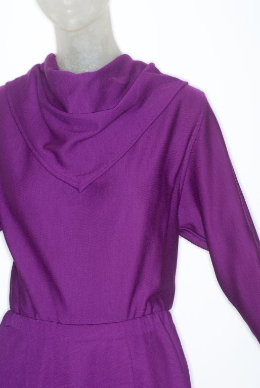 Halston Purple Jersey Dress