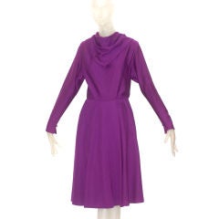 Halston Purple Jersey Dress