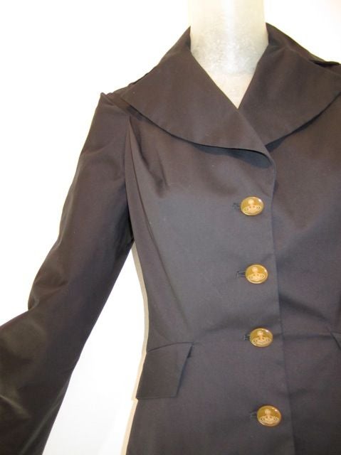 1990s Vivienne Westwood Soft Black Cotton Suit
