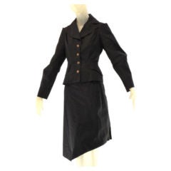 1990s Vivienne Westwood Soft Black Cotton Suit