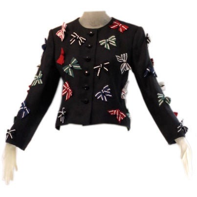 1980s Yves Saint Laurent 'Bow' Jacket For Sale
