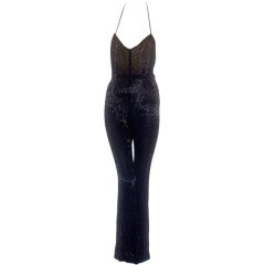 Vintage Marc Jacobs for Perry Ellis Beaded Black Jumpsuit