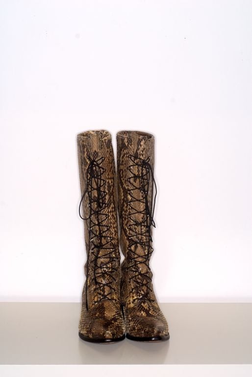1992 Marc Jacobs for Perry Ellis Luxe Python Cowboy Boots