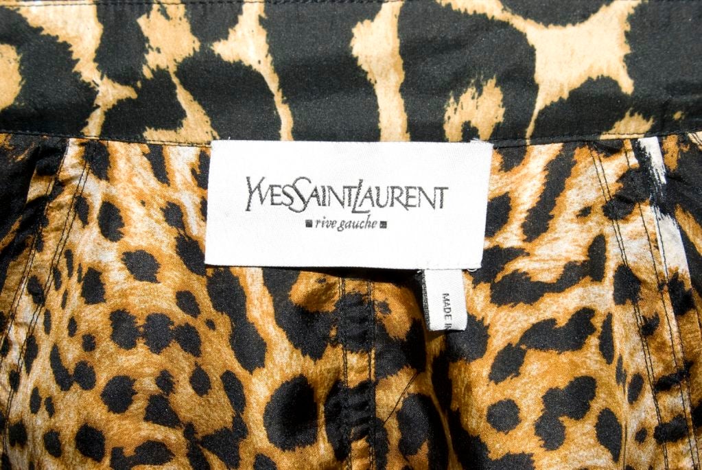 Yves St. Laurent leopard print trench 2