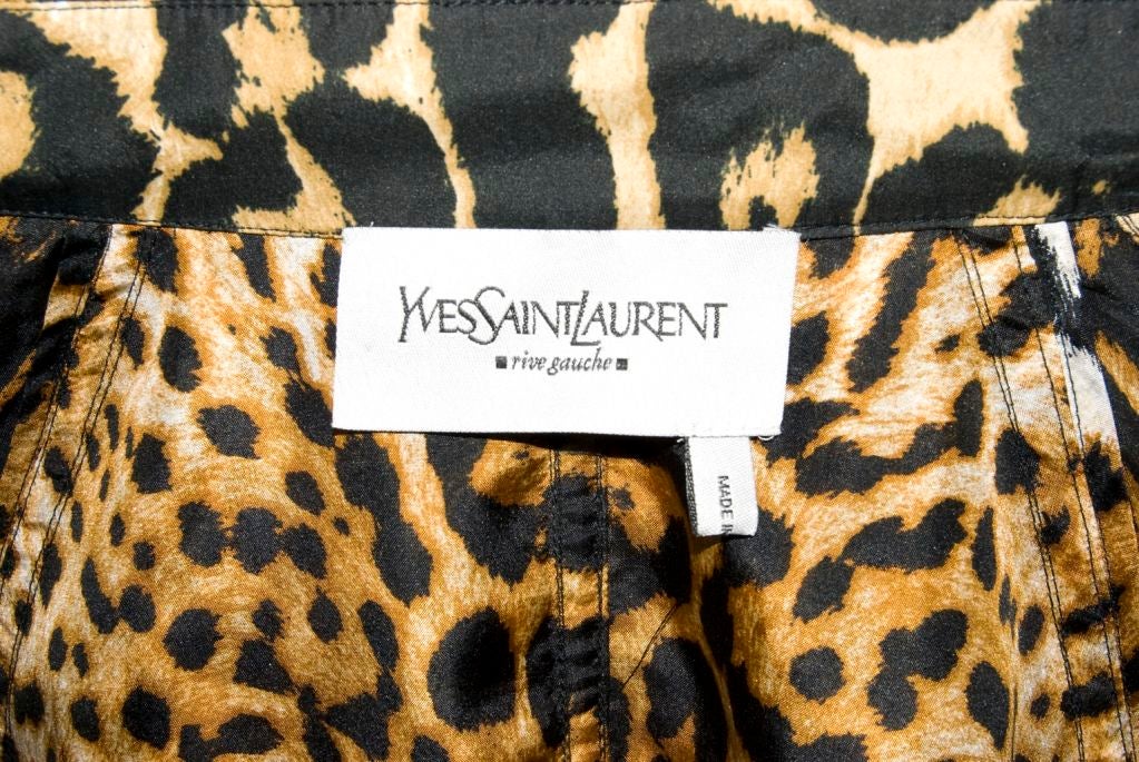 Yves St. Laurent leopard print trench 2