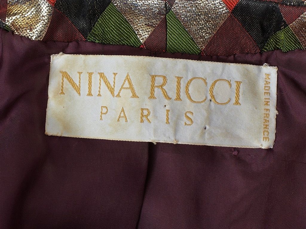 Nina Ricci harlequin pattern cropped evening jacket 1