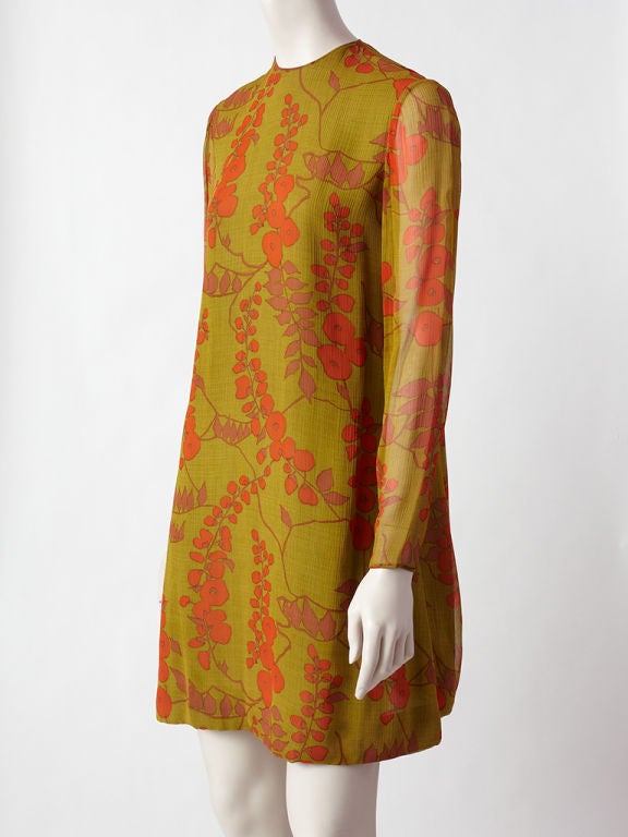 Rudi Gernreich "Klimt" Inspired Chiffon Dress