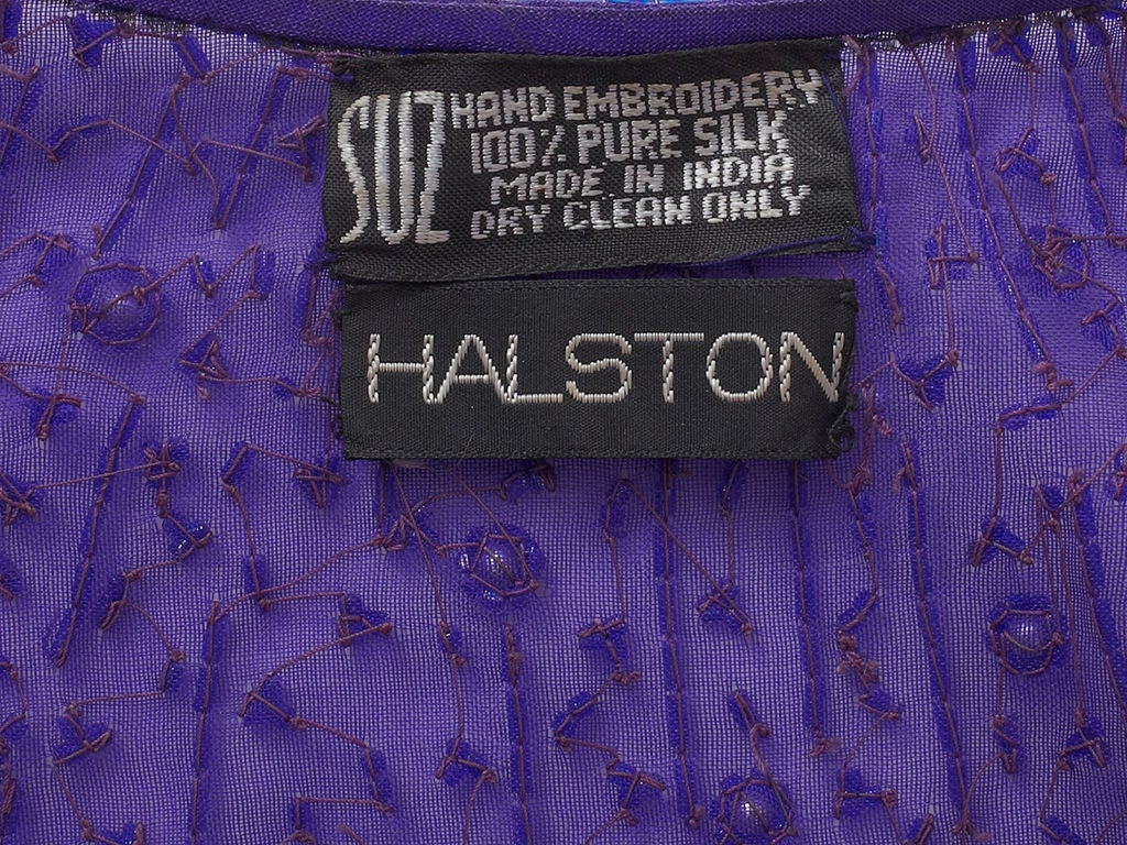 Women's Halston Violet Beaded Evening Jacket