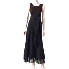 Anne Klein Maxi Skirt With Fringe