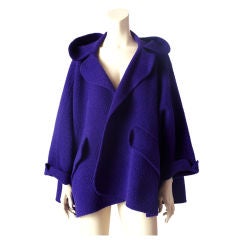 Geoffrey Beene Purple Hooded Swing Jacket