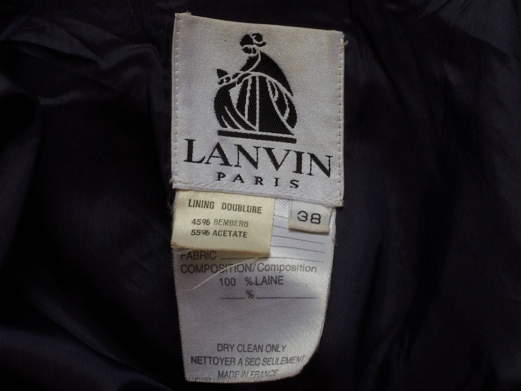 Lanvin Navy Blue Fitted Coat 1