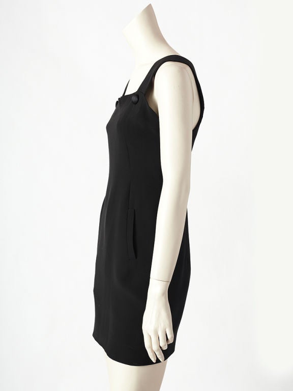 Mr. Beene black crepe fitted dress with 