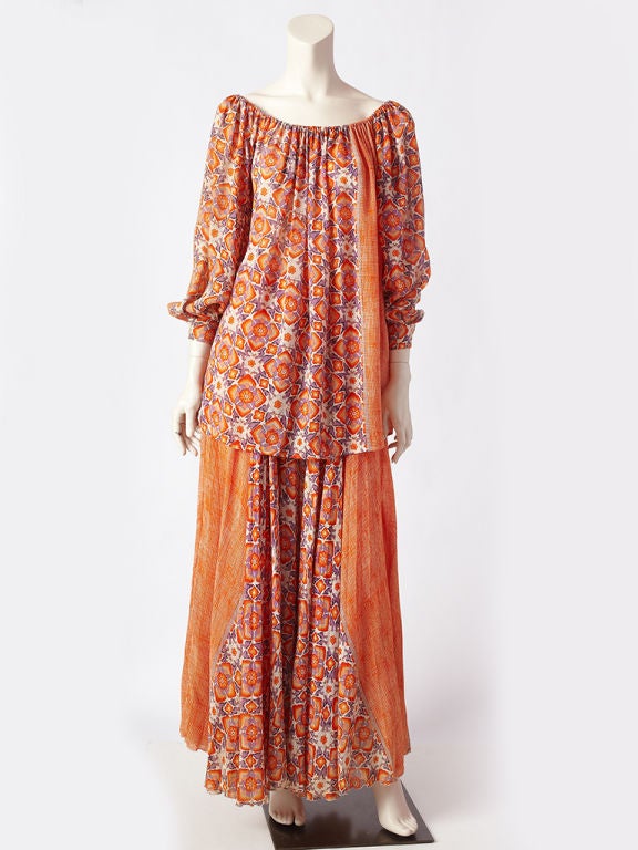 San Lorenzo 70's Printed "Gypsy"  Ensemble