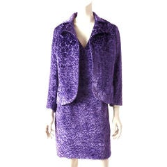 Rudi Gernreich Purple Cut Velvet Ensemble