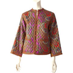 Yves St. Laurent Quilted Paisley Print Jacket